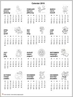 Annual calendar primary school 2018