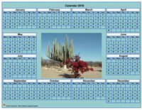 2018 cyan photo calendar