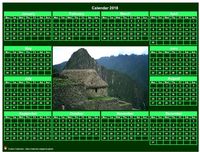 2018 green photo calendar
