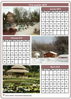 2018 quarterly calendar with one photo per month