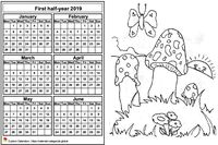 2019 semi-annual coloring calendar