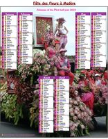 2019 photo calendar biannul festival of flowers in Madeira