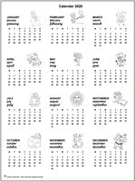 Annual calendar primary school 2020
