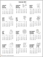 Annual calendar primary school 2021