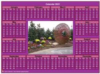 2021 pink photo calendar