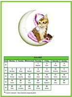 June 2023 calendar of serie 'cats'