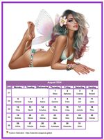 August 2024 calendar women