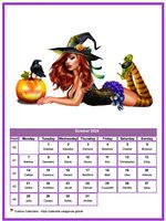 October calendar women