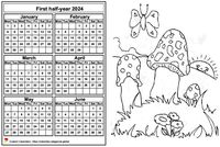 2024 semi-annual coloring calendar