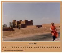 Calendar April 2024 horizontal with photo