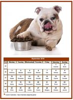 September 2015 calendar of serie 'dogs'