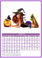October 2011 calendar women