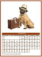 November 1902 calendar of serie 'dogs'