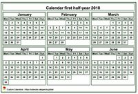 1925 semi-annual mini white calendar