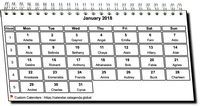 Calendar monthly 2017 in spirals