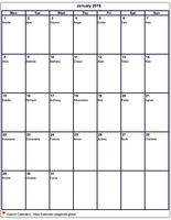 Calendar monthly 2013 blank