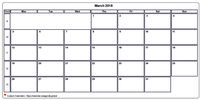 Calendar March 2018