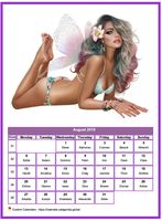 August 2018 calendar women