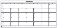 Calendar September 2018