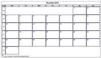 Calendar December 2018