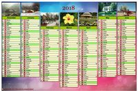 Seven-month 2018 calendar with photos