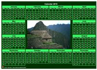 2019 green photo calendar
