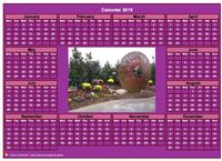2019 pink photo calendar