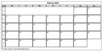 Calendar February 2020