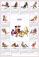 Calendar  2020 annual tubes women
