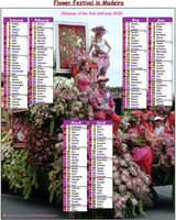 2020 photo calendar biannul festival of flowers in Madeira