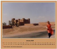 Calendar january 2020 horizontal with photo