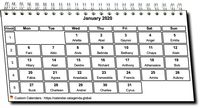 Calendar january 2020 in spirals
