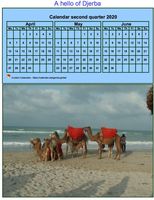 2020 quarterly calendar format portrait with photo