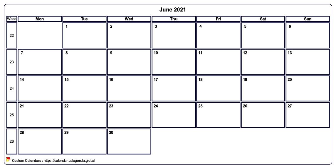 Calendar june 2021
