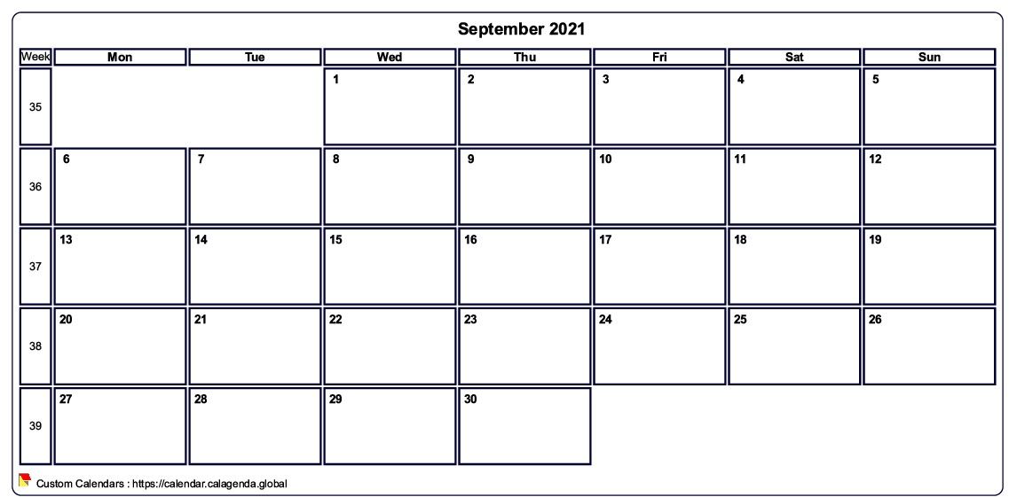 Calendar September 2021