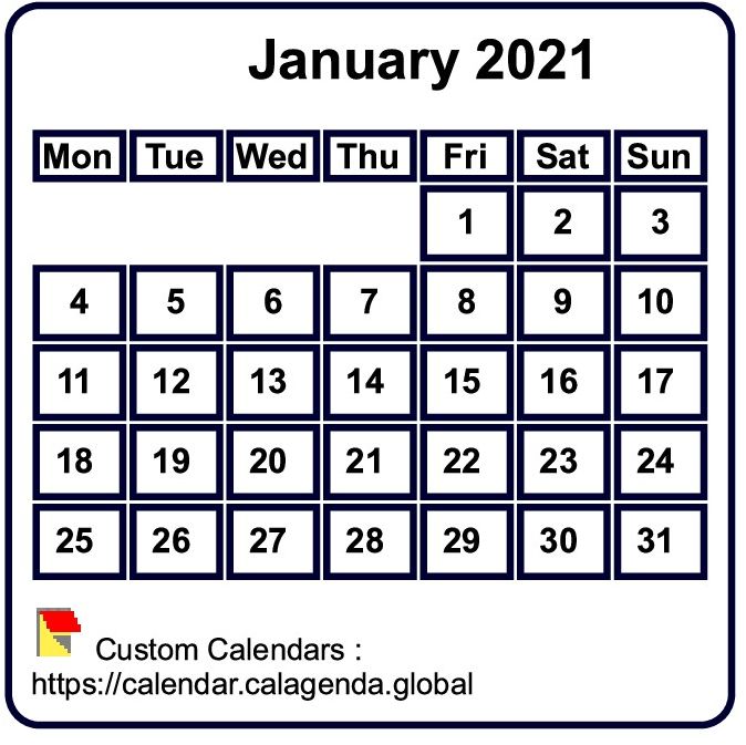 Calendar monthly 2021 to print, white background, tiny size, pocket size, special wallet