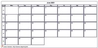 Calendar June 2021