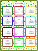 2021 annual color calendar