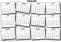 Annual 2021 calendar pell-mell