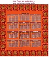 2021 printable calendar with picture, size 3x4 table