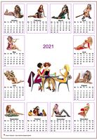 Calendar  2021 annual tubes women