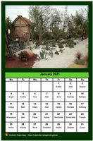 Monthly calendar 2021 with a different photo each month