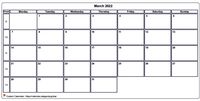 Calendar march 2022