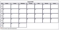 Calendar august 2022