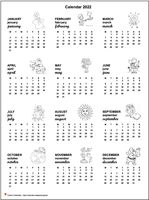 Annual calendar primary school 2022