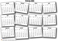 Annual 2022 calendar pell-mell