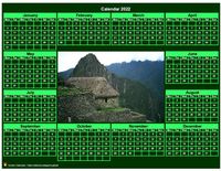 2022 green photo calendar