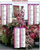 2022 photo calendar biannul festival of flowers in Madeira