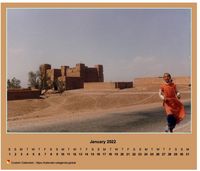 Calendar january 2022 horizontal with photo