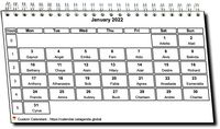 Calendar march 2022 in spirals